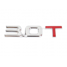 3.0 T Emblem Badge Stickers Logo Metal Chrome 3D For Audi VW Ford Hyundai 