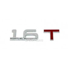 1.6 T Emblem Badge Stickers Logo Metal Chrome 3D For Audi VW Ford Hyundai 