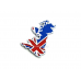 England UK GB Flag Union Jack Rear Car Emblem Badge Sticker Logo Chrome 3D 